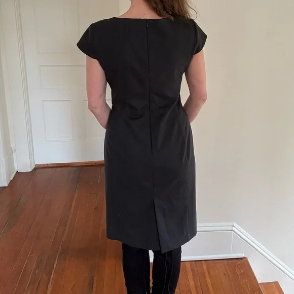 Armani Collezioni Wool Charcoal Dress - Picture 4 of 11